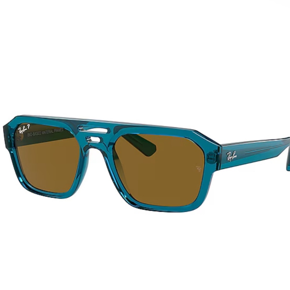 🕶BRAND NEW Ray-Ban Sunglasses RB4397 Corrigan 668383 Light Blue Brown Polarized